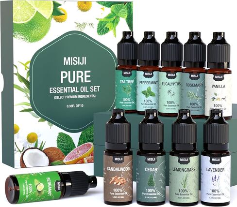 Essential Oil Blends, Essential Oils Set for Diffusers for Home, Well-Being Kit- Spearmint Tea, Calming, Dreams, Relaxing, Mood, Fresh Air Aromatherapy Oils for Humidifiers, Skin, 6x10ml in Saudi Arabia