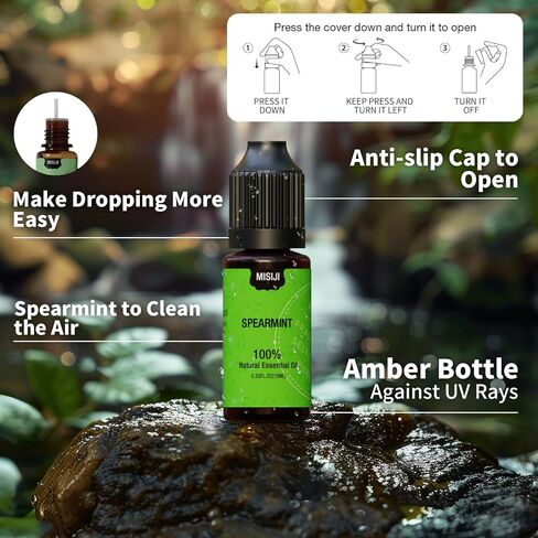 Essential Oil Blends, Essential Oils Set for Diffusers for Home, Well-Being Kit- Spearmint Tea, Calming, Dreams, Relaxing, Mood, Fresh Air Aromatherapy Oils for Humidifiers, Skin, 6x10ml in Saudi Arabia