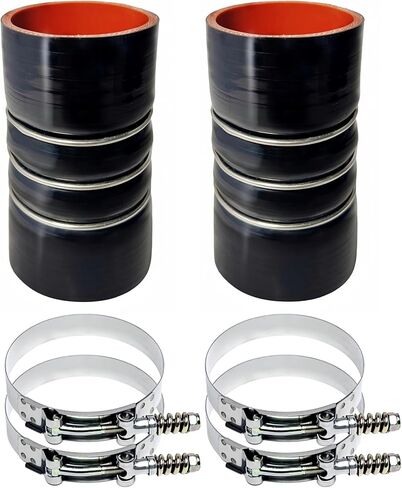 Silicone CAC Charge Air Cooler Hump Hose Boot Set 3" x 6" Heavy Duty Intercooler Hoses Boot Kit with stainless steel T Bolt Clamp, Air Intake and Intercooler Hose Kit,2PCS (Blue) in Kuwait