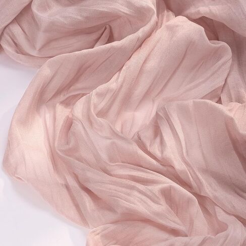 SoComi Pink CheeseceCloth Table Runner Summer Boho Rustic Gauze Dusty Pink Farmhouse 120 Inch 10ft Cheese Cloth Runner for Wedding Baby Shower Decor in Kuwait