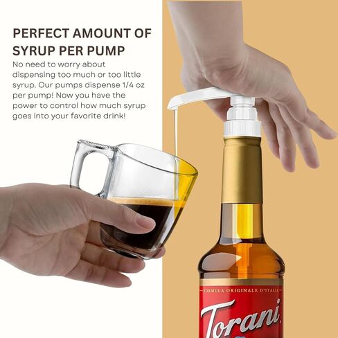 Syrup Pump Compatible with Torani, DaVinci and Skinny Syrups- fits Bottles (25.4 oz-750ml) (Black, Set of 2) in Saudi Arabia