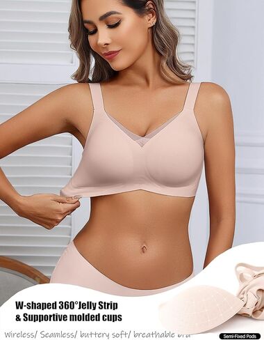 Avidlove Womens Seamless Bras No Underwire V Mesh Comfort Bralette Coverage Complet in Saudi Arabia