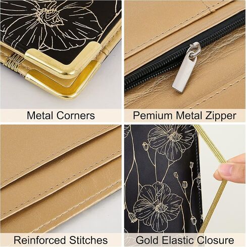 Server Books for Waitress Cute Waitress Book with Money Pocket Leather Server Book with Zipper Wallet Black Serving Book Organizer Fit Server Apron in Saudi Arabia