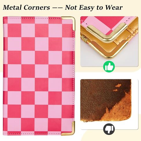 Server Books for Waitress Cute Waitress Book with Money Pocket Leather Server Book with Zipper Wallet Black Serving Book Organizer Fit Server Apron in Saudi Arabia