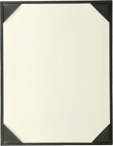Prestine Menu Covers Made of Premium Faux Leather (10-Pack) - 8.5" x 11" - 1 View - Black - Restaurant Menu - Wine List - Bar Menu in Kuwait