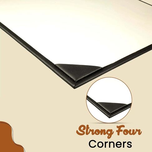 Prestine Menu Covers Made of Premium Faux Leather (10-Pack) - 8.5" x 11" - 1 View - Black - Restaurant Menu - Wine List - Bar Menu in Kuwait