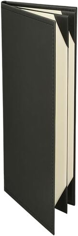 Prestine Menu Covers Made of Premium Faux Leather (10-Pack) - 8.5" x 11" - 1 View - Black - Restaurant Menu - Wine List - Bar Menu in Kuwait