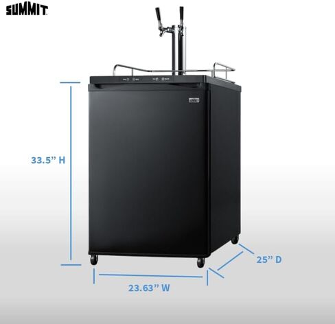 Summit 24" Wine & Beer Kegerator, Dual Tap, Beer and Wine Dispenser, Stainless Steel- SBC635MTWINBW in Saudi Arabia