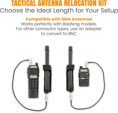 Tactical Antenna Relocation Kit – Enhanced Signal & Mobility – Chest Rig & Backpack Compatible – Durable, Lightweight & Weather-Resistant – Ideal for Military, Outdoor Use (Green, 19" Cable) in Kuwait