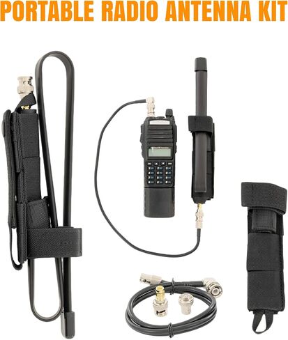 Tactical Antenna Relocation Kit – Enhanced Signal & Mobility – Chest Rig & Backpack Compatible – Durable, Lightweight & Weather-Resistant – Ideal for Military, Outdoor Use (Green, 19" Cable) in Kuwait