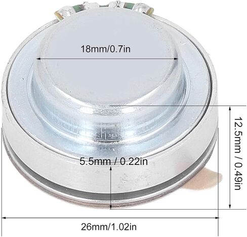رنين مكبر صوت قوي باس 26 مم 3 W مكبر صوت كامل النطاق مناسبة لآذان MP3 MP4 CD OSCILLSOGENCOPENCOPENCEDACE وأجهزة أخرى 4 أوم مع زنبرك الفولاذ المقاوم للصدأ (4) (8) (8) (8) in Kuwait