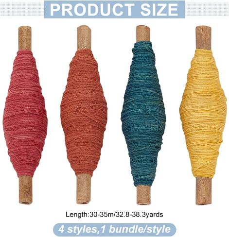 FREEBLOSS 4Pcs Sashiko Thread Sashiko Skein 35 Yards*4 Colors Cotton Embroidery Thread Japanese Quilting & Embroidery Kit Supplies Mixed Blue in Kuwait