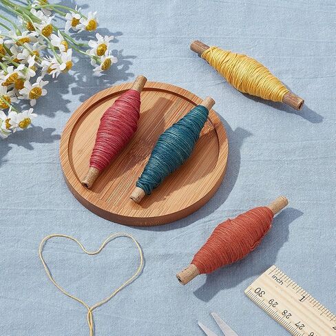 FREEBLOSS 4Pcs Sashiko Thread Sashiko Skein 35 Yards*4 Colors Cotton Embroidery Thread Japanese Quilting & Embroidery Kit Supplies Mixed Blue in Kuwait