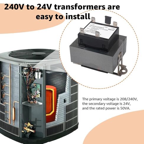 240V to 24V Transformer 0130M00138S, Compatible with Goodman Amana,B1141643, B11416-43, PF40224 40VA Furnace Transformers - 208/240 Volt to 24 Volt in Kuwait