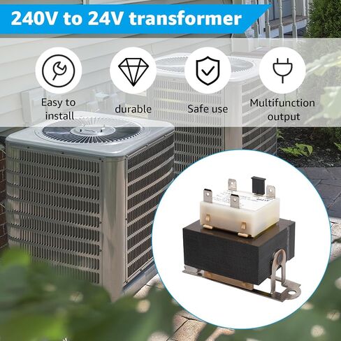 240V إلى 24V Transformer 0130M00138S ، متوافق مع Goodman Amana ، B1141643 ، B11416-43 ، PF40224 40VA Furnace Transformers - 208/240 Volt to 24 Volt in Kuwait