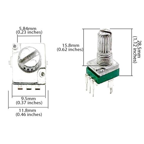 10pcs RK097 B10K الدقة الرأسية المقياس أحادي الغانغ ، عمود 15 مم ، مقاوم متغير 3 دبوس 10 كيلو in Kuwait