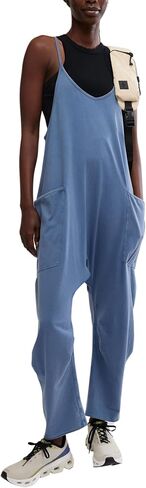 Free People Women's Hot Shot Onesie, Blue Indigo in Saudi Arabia