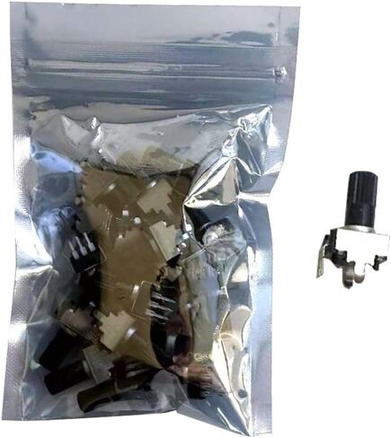 20pcs RV09 قابلة للضبط مقاوم الجهد B10K أوم 12.5 مم مقبض عمود بلاستيكي للدوائر الإلكترونية/تفتت/مشاريع DIY الخطية in Kuwait