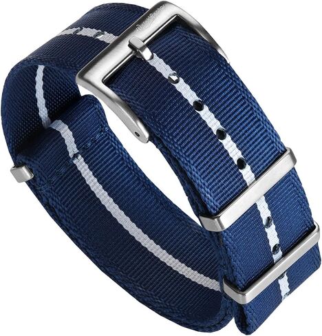 Swiss Quality Signature Military Nylon Watch Strap. Nylon Mens Replacement Watch Strap. Rugged, Quick-Drying and Secure Wristwatch Strap for Outdoor Activities - 18mm, 19mm, 20mm, 21mm, 22mm in Saudi Arabia
