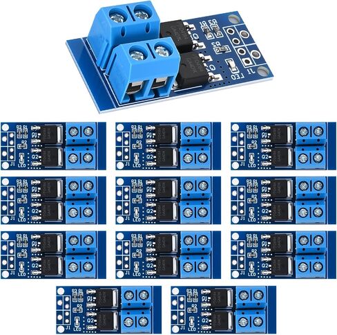 6PCS Dual High-Power MOSFET Trigger Switch Drive Module 0-20KHz PWM Adjustment Electronic Switch Control Board Motor Speed Controller Lamp Brightness Control, DC 5V-36V 400W, 15A (Max 30A) in Saudi Arabia