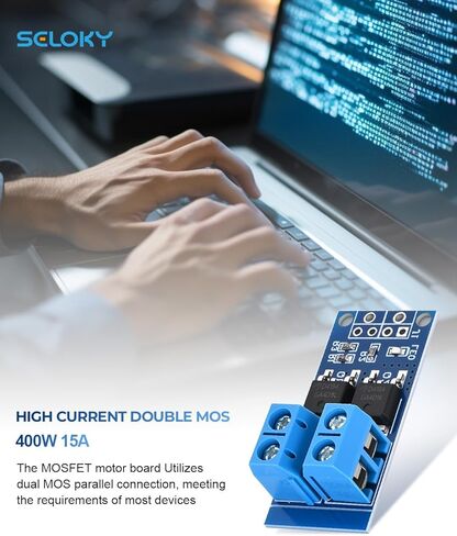 6PCS Dual High-Power MOSFET Trigger Switch Drive Module 0-20KHz PWM Adjustment Electronic Switch Control Board Motor Speed Controller Lamp Brightness Control, DC 5V-36V 400W, 15A (Max 30A) in Saudi Arabia