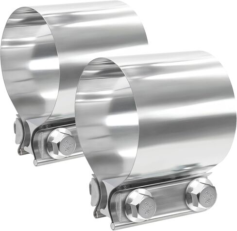 مشبك العادم ، مشابك العادم 2.5 بوصة ، مشبك كاتم الصوت 304 من الفولاذ المقاوم للصدأ ، مشابك عصابة العادم لأنابيب ID 2.5 "إلى 2.5" (2pcs). in Kuwait