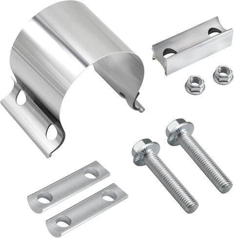 مشبك العادم ، مشابك العادم 2.5 بوصة ، مشبك كاتم الصوت 304 من الفولاذ المقاوم للصدأ ، مشابك عصابة العادم لأنابيب ID 2.5 "إلى 2.5" (2pcs). in Kuwait