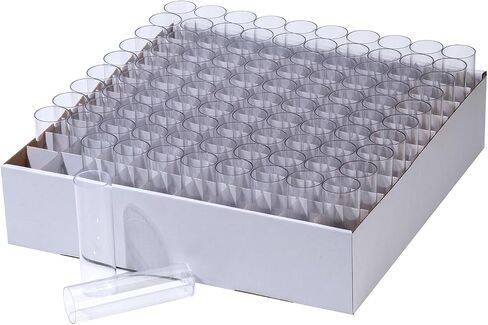 100pcs قوارير Biologix Drosophila مع صينية ، 28.5 × 95 ملم البوليسترين (PS) مختبر مع رف ، قوارير واسعة لثقافة ذبابة الفاكهة ، قارورة يمكن التخلص منها من البلاستيك للمراقبة in Kuwait