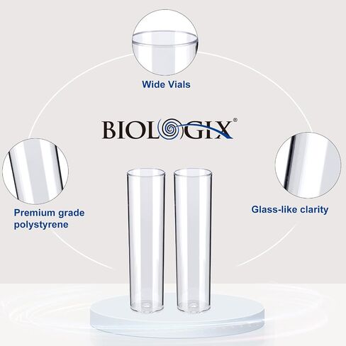 100pcs قوارير Biologix Drosophila مع صينية ، 28.5 × 95 ملم البوليسترين (PS) مختبر مع رف ، قوارير واسعة لثقافة ذبابة الفاكهة ، قارورة يمكن التخلص منها من البلاستيك للمراقبة in Kuwait