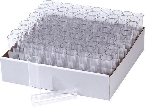 100pcs قوارير Biologix Drosophila مع صينية ، 28.5 × 95 ملم البوليسترين (PS) مختبر مع رف ، قوارير واسعة لثقافة ذبابة الفاكهة ، قارورة يمكن التخلص منها من البلاستيك للمراقبة in Kuwait