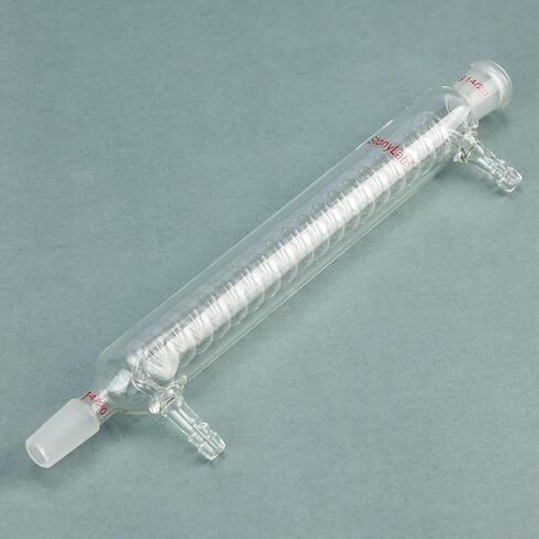 stonylab Graham Condenser, 7.87 inch Small Cooling Path, 14/20 Joint, Laboratory Glassware for Precise Microscale Condensation and Reflux Processes in Saudi Arabia