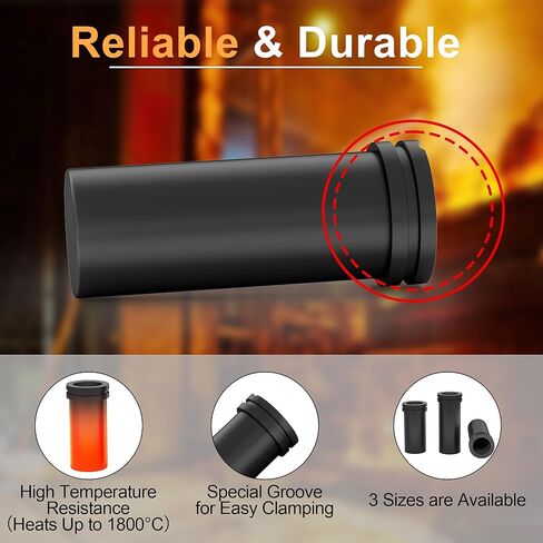 Nelyrho High Purity Graphite Crucible, 3kg High-Temperature Resistant Crucibles for Melting Metal Gold, Silver, Copper, Compatible with Electric Furnaces, Metal Casting & Refining in Kuwait