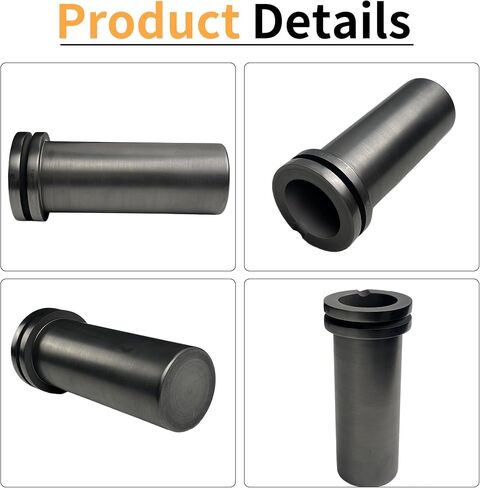 Nelyrho High Purity Graphite Crucible, 3kg High-Temperature Resistant Crucibles for Melting Metal Gold, Silver, Copper, Compatible with Electric Furnaces, Metal Casting & Refining in Kuwait