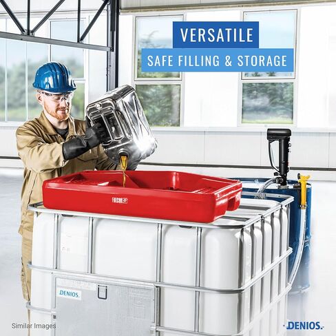 Denios® IBC Tote Funnel-41.73 "x49.61" x6.61 "مسار كبير إضافي | فم واسع لـ IBC | مثالي لنقل سائل سريع خالي in Kuwait