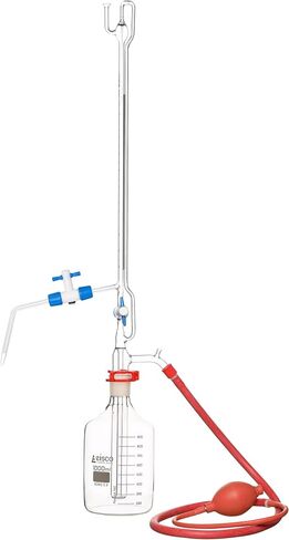 Automatic Zero Burette, 10ml - Class B - 29/32 Joint Size - 0.05±ml Tolerance, 0.05ml Sub. Divisions - 1000ml Reservoir Capacity - with Intermediate Stopcock & Schellbach Stripe - Eisco Labs in Saudi Arabia
