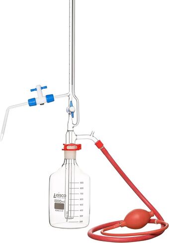 Automatic Zero Burette, 10ml - Class B - 29/32 Joint Size - 0.05±ml Tolerance, 0.05ml Sub. Divisions - 1000ml Reservoir Capacity - with Intermediate Stopcock & Schellbach Stripe - Eisco Labs in Saudi Arabia
