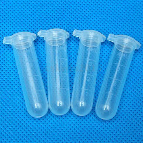 50x 5ml Plastic Centrifuge Lab Test Tube Vial Sample Container Bottle with Cap in Saudi Arabia