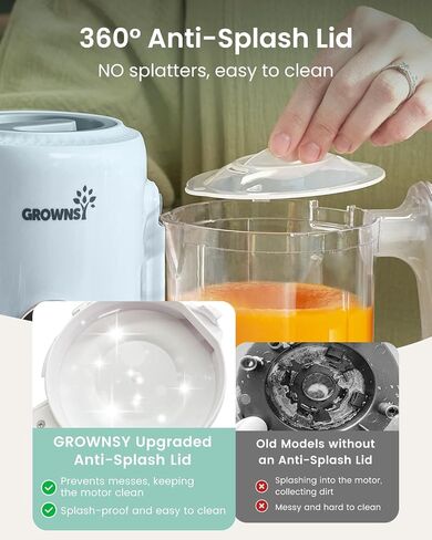 GROWNSY Baby Food Maker with Steam Basket, One Step Baby Food Processor Steamer Puree Blender Grinder Mills Machine, Auto Cooking Grinding and Sterili-zing for Healthy Homemade Baby Food, BPA-Free in Saudi Arabia