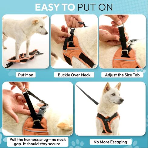 Gooby Escape Free Easy Fit X in Dog Harness - Flamingo Pink, Small in Kuwait
