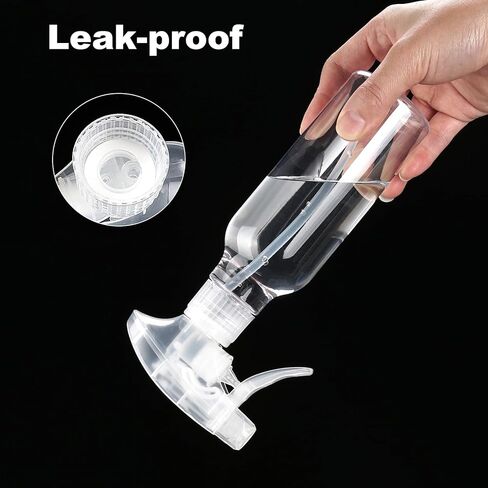 Cosywell Plastic Spray Bottles 8.8oz/260ml 2 Pack Empty Spray Bottle for Cleaning Mist/Stream Heavy Duty Water Spraying Bottle for Cooking Solutions Essential Oils Hair Care(Clear) in Kuwait