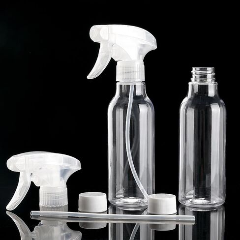 Cosywell Plastic Spray Bottles 8.8oz/260ml 2 Pack Empty Spray Bottle for Cleaning Mist/Stream Heavy Duty Water Spraying Bottle for Cooking Solutions Essential Oils Hair Care(Clear) in Kuwait