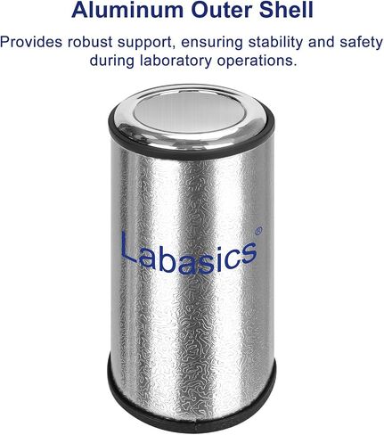 Labasics Lab Dewar Flask, High Borosilicate Glass Vacuum Silvered Liner, Tall Flask, 350 ml Capacities, Ideal for Dry Ice and Liquid Nitrogen Storage in Saudi Arabia