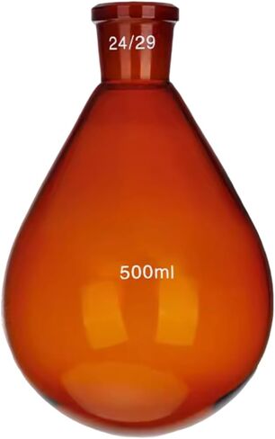 24/29 Amber Glass Recovery Flask Lab Brown Rotary Evaporator Kjelda Bottle (250mL) in Saudi Arabia