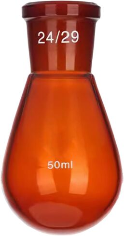 24/29 Amber Glass Recovery Flask Lab Brown Rotary Evaporator Kjelda Bottle (250mL) in Saudi Arabia