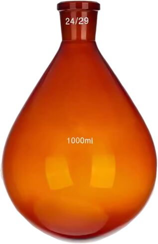24/29 Amber Glass Recovery Flask Lab Brown Rotary Evaporator Kjelda Bottle (250mL) in Saudi Arabia