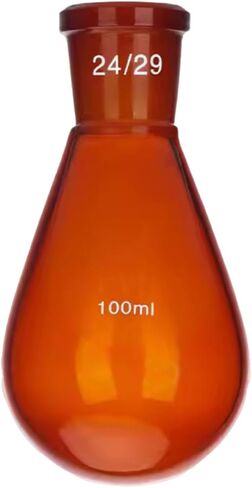 24/29 Amber Glass Recovery Flask Lab Brown Rotary Evaporator Kjelda Bottle (250mL) in Saudi Arabia