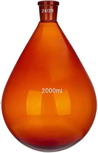 24/29 Amber Glass Recovery Flask Lab Brown Rotary Evaporator Kjelda Bottle (250mL) in Saudi Arabia