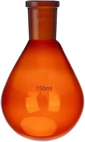 24/40 Amber Glass Recovery Flask Brown Rotary Evaporator Kjelda Bottle Lab Glassware (250mL) in Kuwait