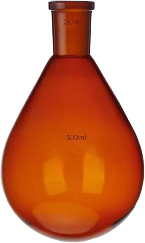 24/40 Amber Glass Recovery Flask Brown Rotary Evaporator Kjelda Bottle Lab Glassware (250mL) in Kuwait