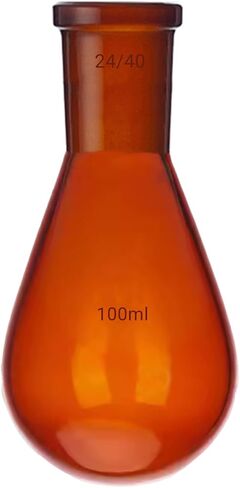 24/40 Amber Glass Recovery Flask Brown Rotary Evaporator Kjelda Bottle Lab Glassware (250mL) in Kuwait